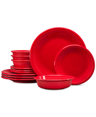 Fiesta Bistro Coupe 12-piece Dinnerware Set, Service For 4 In Peony