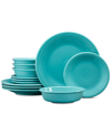 Fiesta Classic Rim 12 Pc. Dinnerware Set, Service For 4 In Turquoise