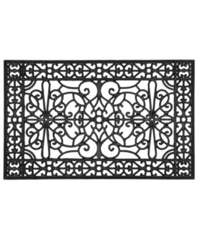 Home & More Home More Duchess Rubber Doormat Collection Bedding In Black