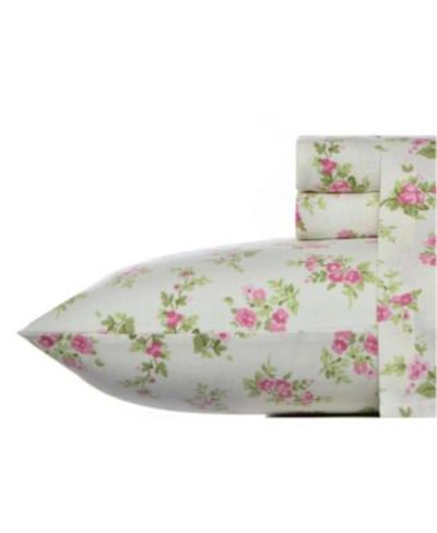 Laura Ashley Audrey Flannel Sheet Sets Bedding In Medium Pink