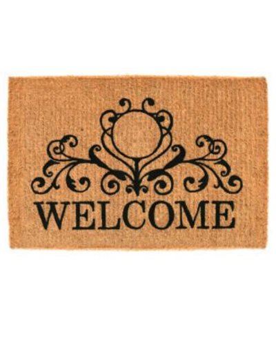 Home & More Kingston Welcome Coir Doormat Collection Bedding In Natural/black