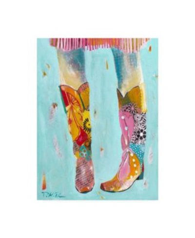 Trademark Global Pamela K. Beer Cowgirl Boots Canvas Art Collection In Multi