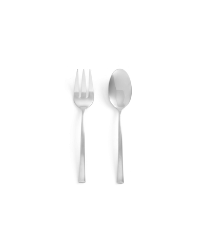 Nambe Taos Salad Set, 2 Piece In Silver