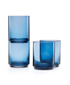 Lenox Set Of 4 Tuscany Classics Stackable Short Glasses In Blue And No Color