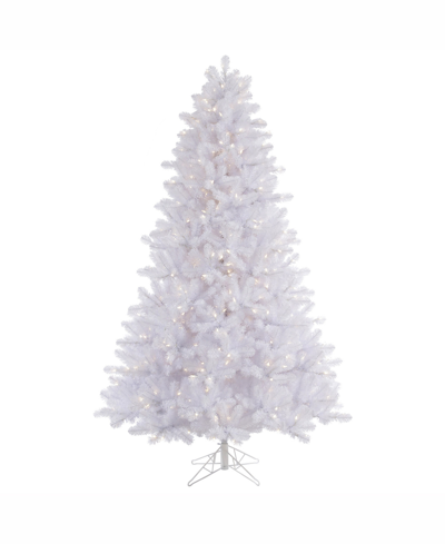 Vickerman 6.5 Ft Crystal White Pine Artificial Christmas Tree With 550 Warm White Led Lights