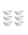 Fortessa Melamine Playa Blanca Bowls, Set Of 6 In White
