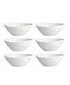 Fortessa Melamine Playa Blanca Bowls, Set Of 6 In White