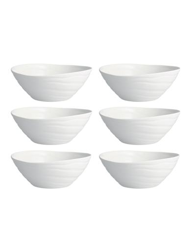 Fortessa Melamine Playa Blanca Bowls, Set Of 6 In White