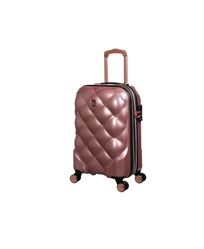 It Luggage St Tropez Trois 21" Hardside Carry-on 8 Wheel Expandable Spinner In Metallic Rose Gold-tone