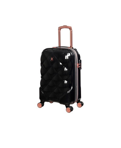 It Luggage St Tropez Trois 21" Hardside Carry-on 8 Wheel Expandable Spinner In Black