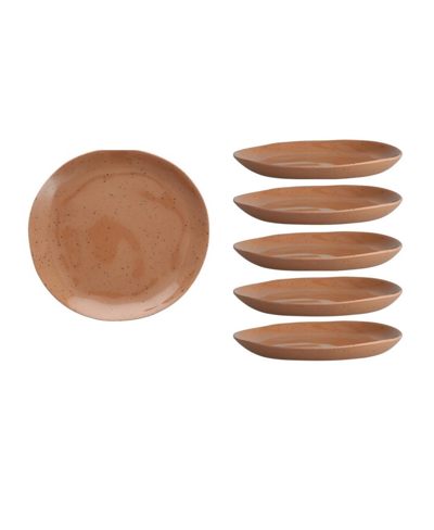Fortessa Melamine Sandia Salad Plates, Set Of 6 In Adobe