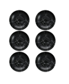 Fortessa Melamine Palace Onyx Coupe Round Bowls, Set Of 6 In Black