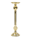 CLASSIC TOUCH TALL TRADITIONAL BRASS CANDLE HOLDER, 5" X 18"