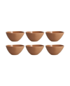 Fortessa Melamine Sandia Coupe Bowls, Set Of 6 In Adobe