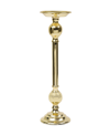 CLASSIC TOUCH MEDIUM TRADITIONAL BRASS CANDLE HOLDER, 5" X 16.5"
