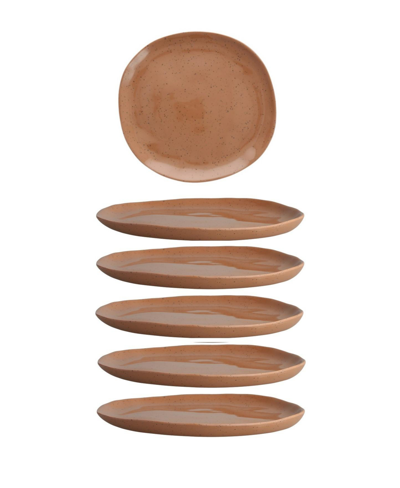 Fortessa Melamine Sandia Dinner Plates, Set Of 6 In Adobe