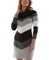 BCX JUNIORS' CHEVRON-PRINT SWEATER DRESS