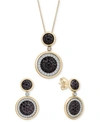 WRAPPED IN LOVE BLACK DIAMOND WHITE DIAMOND CIRCLE CLUSTER JEWELRY COLLECTION IN 14K GOLD CREATED FOR MACYS