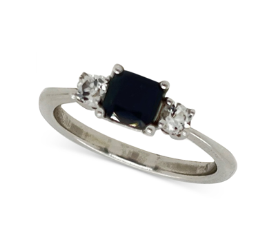 Macy's Amethyst (1/2 Ct. T.w.) & White Topaz (1/10 Ct. T.w.) Ring In Gold-plated Sterling Silver (also In S In Truffle Sapphire
