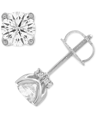 Alethea Certified Diamond Stud Earrings (1 Ct. T.w.) In 14k White Gold Featuring Diamonds With The De Beers