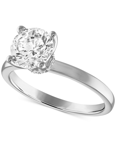 Alethea Certified Diamond Solitaire Engagement Ring (1-1/2 Ct. T.w.) In 14k White Gold Featuring Diamonds Wi