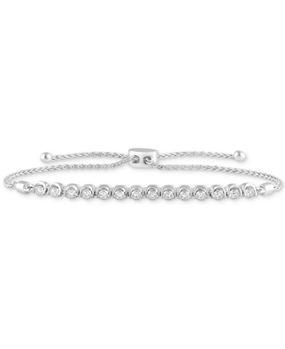 Forever Grown Diamonds Lab-created Diamond Bolo Bracelet (1/4 Ct. T.w.) In Sterling Silver