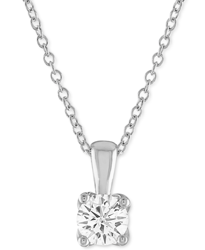 Alethea Certified Diamond 18" Pendant Necklace (1/2 Ct. T.w.) In 14k White Gold Featuring Diamonds With The