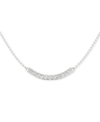 FOREVER GROWN DIAMONDS LAB-CREATED DIAMOND CURVED BAR 18" COLLAR NECKLACE (1/2 CT. T.W.) IN STERLING SILVER, 16 + 2" EXTEND