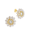 Sterling Forever Betty Stud Earrings In Gold