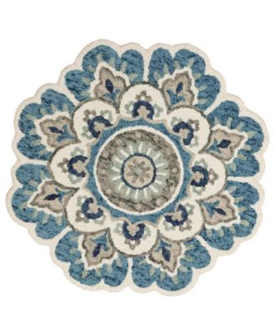 Lr Home Radiance Rdc54094 Area Rug In Teal,ivory