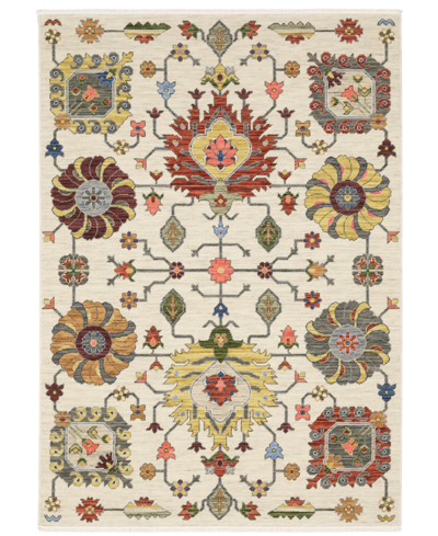 Jhb Design Lucca 8111 3'3" X 5' Area Rug In Ivory