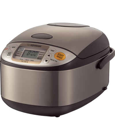 Zojirushi 5.5 Cups Micom Rice Cooker And Warmer In Stainless Brown