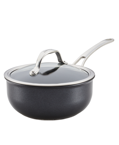 Anolon X Hybrid Nonstick Saucier Pan With Lid, 2.5-quart In Dark Gray