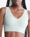 Calvin Klein Invisibles Smoothing Longline Bralette In Silver Birch