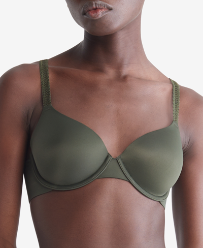 Calvin Klein Women's Liquid Touch Lightly Lined Perfect Coverage Bra Qf4082 In Money Tree