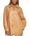 Levi's Oversize Faux Leather Jacket In Tan