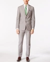 Calvin Klein Solid Mens Classic Fit Suit Separates In Light Grey