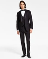 Calvin Klein Mens X Fit Slim Fit Infinite Stretch Black Tuxedo Suit Separates In Black