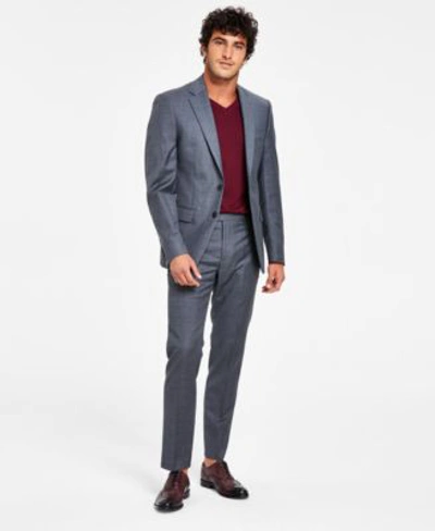 Calvin Klein Mens X Fit Slim Fit Stretch Suit Separates In Blue Neat