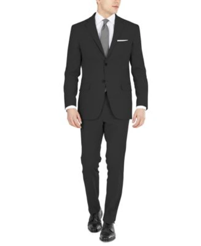 Dkny Mens Modern Fit Stretch Suit Separates In Black
