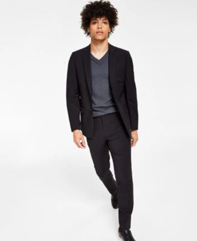 Calvin Klein Mens Skinny Fit Extra Slim Infinite Stretch Suit Separates In Navy