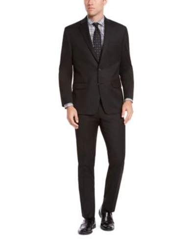 Izod Mens Classic Fit Suit Separates In Black Solid