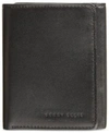 Perry Ellis Portfolio Perry Ellis Mens Leather Trifold Wallet Collection In Black