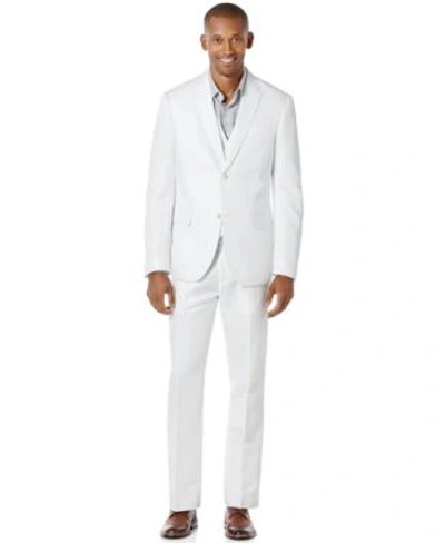 Perry Ellis Linen Cotton Twill Suit Jacket In Bright White
