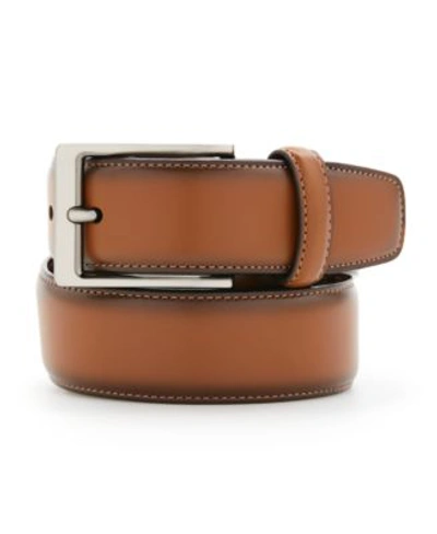 Perry Ellis Portfolio Perry Ellis Mens Leather Dress Belts Collection In Luggage