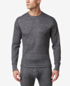 Stanfield's Men's 2 Layer Merino Wool Blend Thermal Long Sleeve Shirt In Charcoal Mix