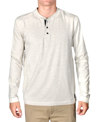 Vintage Men's Modern Fit Stretch Jersey Henley T-shirt In Oatmeal Heather