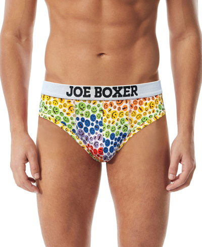 Joe Boxer Men's Rainbow Lickies Performance Briefs, Pack Of 4 In Red