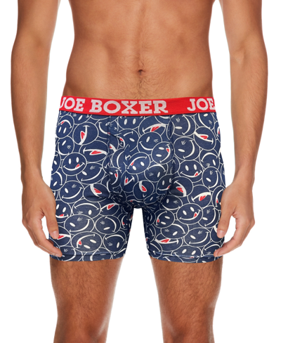 Joe Boxer Men's Licky Icons Stretch Boxer Briefs, Pack Of 4 In Red