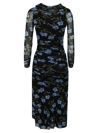 DIANE VON FURSTENBERG DIANE VON FURSTENBERG GANESA FLORAL PRINT RUCHED DRESS